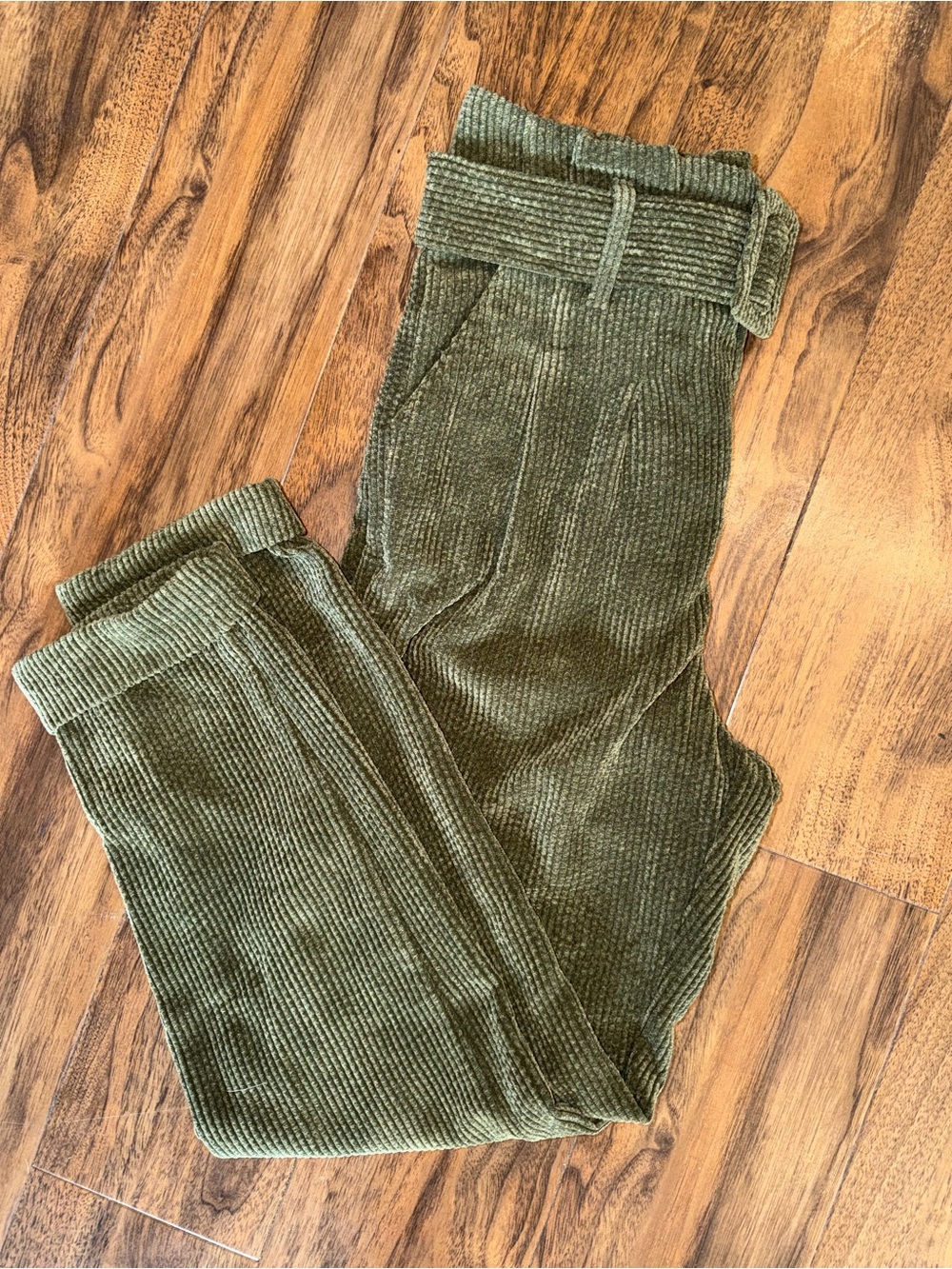 Wild Fable Olive Green High-Waisted Corduroy Pants